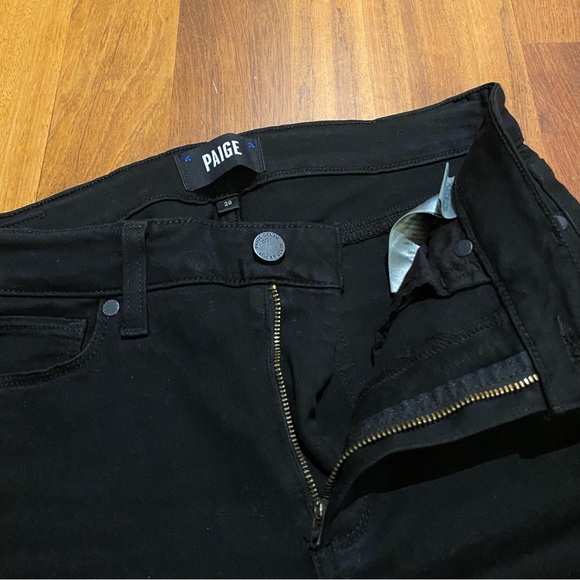 PAIGE Hoxton Ultra Skinny jeans in Black Shadow, size 28 / medium - Picture 4 of 15